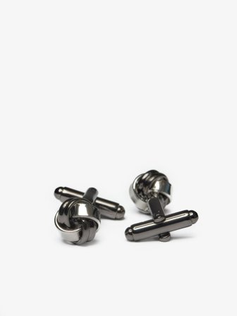 John Henric Men's Silbernerne Manschettenknöpfe ,Knoten Size Onesize