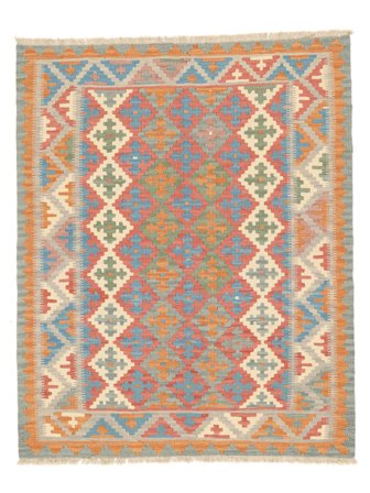 Handgewebt Kelim Ghashghai Teppich 160X196 Braun/Beige