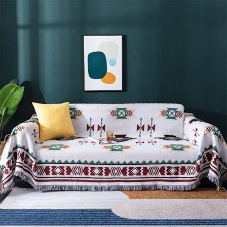 Sofa kast teppe reversibel allsidig sofa teppe koselig teppe sengeteppe for sofa, lenestol og enkeltseng - 130 x 180 cm