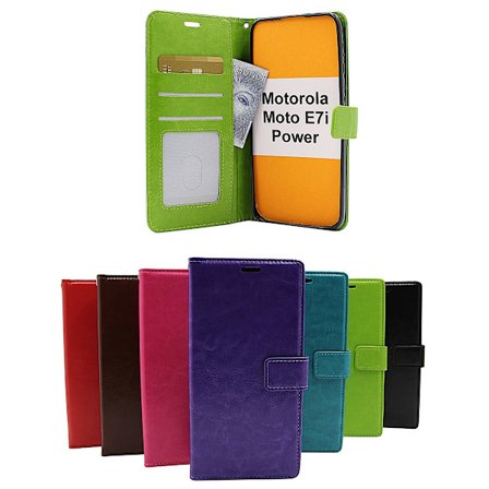 Crazy Horse Wallet Motorola Moto E7i Power