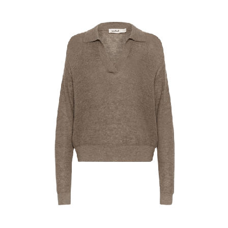 Soaked In Luxury SLNathe Polo Pullover Tröjor Dam Brun XL