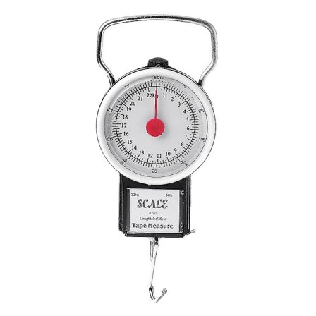 Bärbar fiske- och bagagehängande krok Multifunktionell våg med måttband