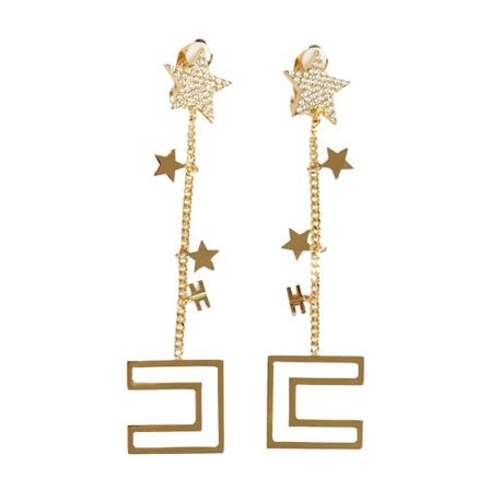 Elisabetta Franchi Earrings Gul, Dame Øreringe, Størrelse: ONE Size