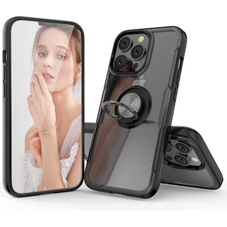 iPhone 14 Pro Max Practical iskunkestävä kotelo sormustelineellä V4