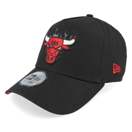 New Era - Negro adjustable Gorra - Chicago Bulls NBA Flame Black A-fram Adjustable @ Hatstore