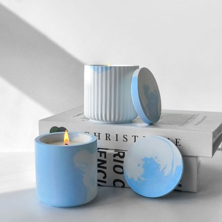 Pyöreä silikonimuotti säilytyslaatikolle kannella - J-272