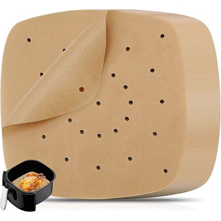 Perforeret bagepapir til Air Fryer 100-pak Hvid 20 c