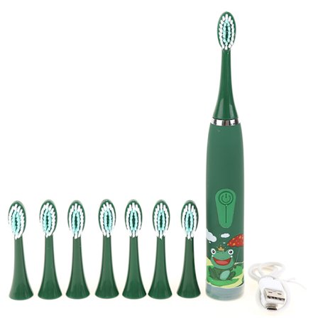 Sonic elektrisk tannbørste for barn ren Oral Bakterier Blå