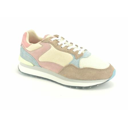 Hoff Taupe/Roos/LBlauw Runner N. , Beige , Dames , Maat: 39 EU Sneakers