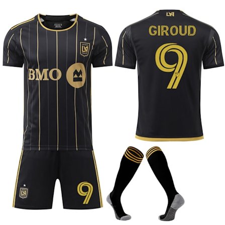 25-26 Los Angeles Football Club Hjemme NO.9 GIROUD Sæt Børn Voksen Fodboldudstyr med Sokker