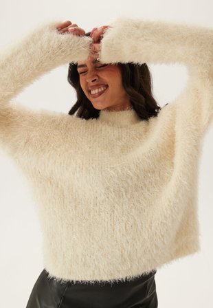 ONLY-Onllulu Ls Rib Highneck Cc Knt-XL