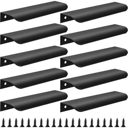 10 stk. - 150*40*17,5 mm - Skap-håndtak - Skuffe-håndtak - Skjult håndtak - Aluminiumlegering håndtak