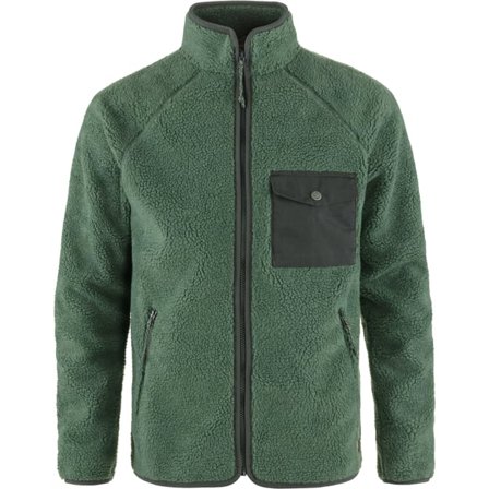 Fjällräven Herr's Vardag Pile Fleece in Deep Patina/Iron Grey | Size: Medium, G-1000/Polyester