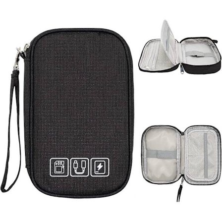 Kabelarrangørveske flat liten elektronisk veskearrangør kabl