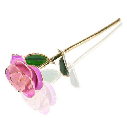 Gulddoppad Ros 24K Guldros Evighetsros Blomma Bäst för Fru Flickvän Årsdag Mors Dag