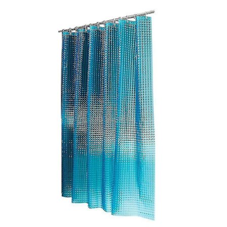 3D Transparent Kattöga Eva Duschslunga Vattentät 180 X 180 Cm Blå