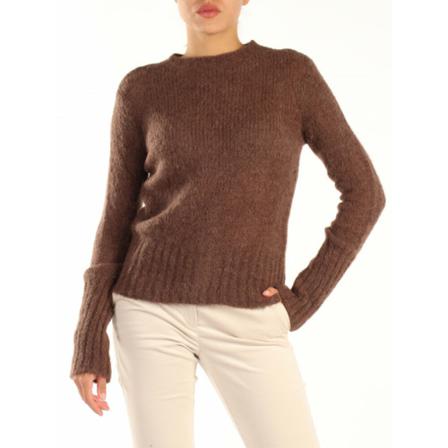 Pennyblack Round-neck Strik Brun, Dame Striktrøjer