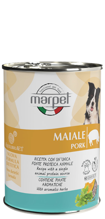 Marpet Aequilibriavet Dog Maiale Cibo Umido Per Cani Adulti
