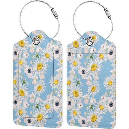 11,6*7,3cm, (litet daisy-mönster) 2-pack Bagagetaggar med Full Pri