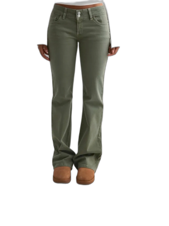 Gröna bootcut jeans från Nelly