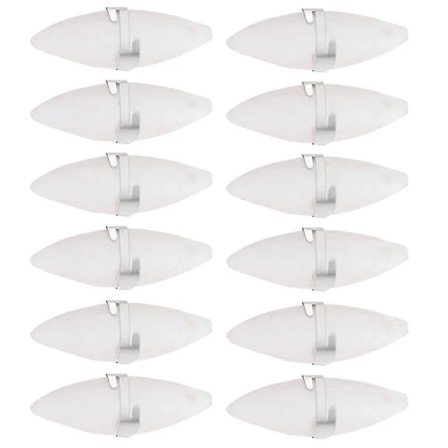 12 stk. Dyr Sliping Sepiaskall Bein Tenner Sliping Tygeleke med 12 Kroker Spenne