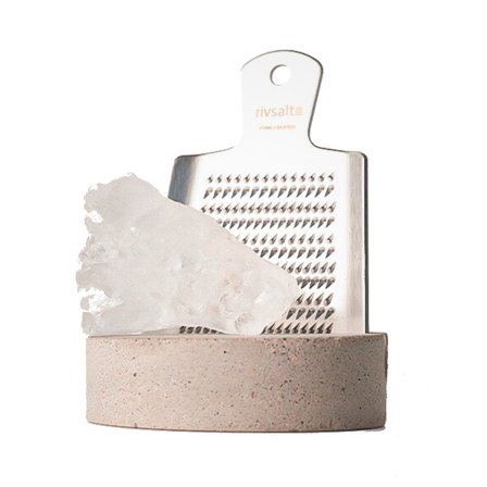 Rivsalt set med rivjärn, betongställ & halitsalt | Matlagning > Skafferiet > Kryddor | Bagaren och Kocken