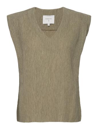 Ronia Top Bluse Ærmeløs Khakigrønn Dante6