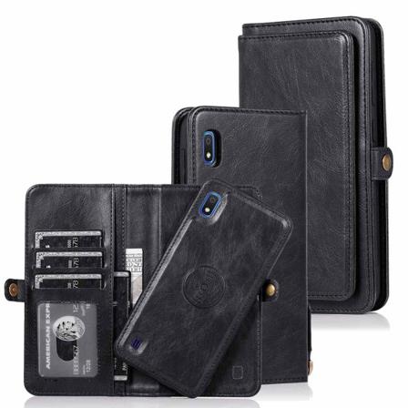 Samsung Galaxy A10 - Exklusivt Praktiskt Plånboksfodral Black Svart