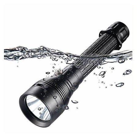 USB Direkte Lading Oppladbar Lommelykt, 2 x 26650 Batterier