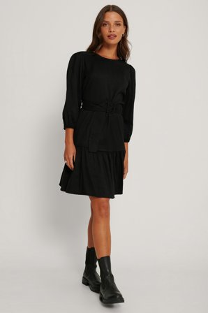 Trendyol Miniklänning Med Bälte - Klänningar med skärp - Svart - EU 36