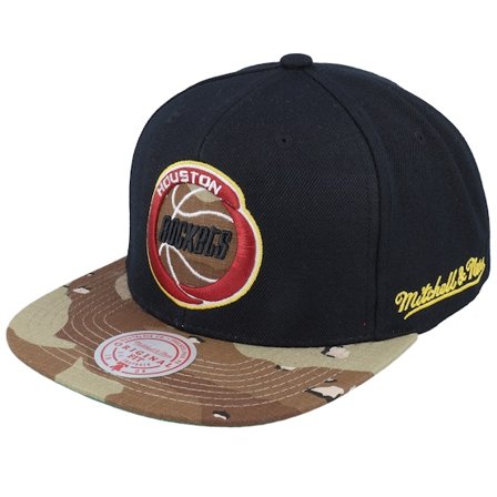Mitchell & Ness - NBA - Black - snapback - Cap - Houston Rockets Choco Camo Hwc Black Snapback - Hatstore