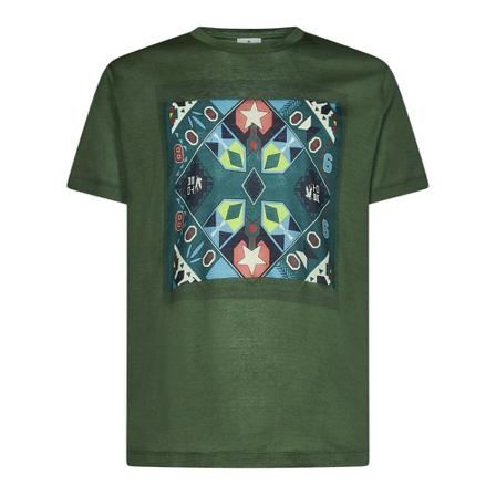 Etro, T-Shirts Groen, Heren, Maat:M,polyester