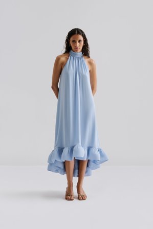 Malina - Sabrina midi dress - L - Dusty Blue