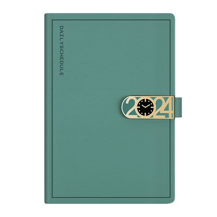 2024 Timeplan A5 2024 Agenda Avtalebok, Timeplan Almanakk, Midnattsgrønn