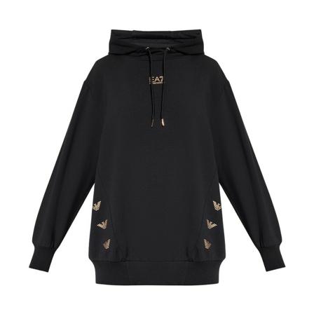 Emporio Armani Ea7, Hoodies Zwart, Dames, Maat:M