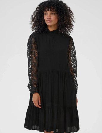 Kaffe Kastine Amber Lace Dress - Black - 42