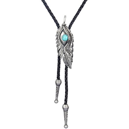 Native American Bolo Tie Rodeo Cowboy Läder Halsduk Wester