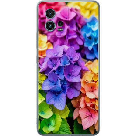 Kompatibelt Mobildeksel til Motorola Motorola Moto G72 Hydrangea blomster hortensia blomster fargerike regnbue blomstermønster rosa blå lilla gul or