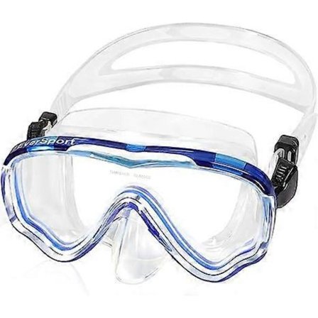 Svømmebriller til Voksne med Næsebeskyttelse, Klar Dykkermaske Bredt Syn Ingen Sløring til Mænd Kvinder Unge