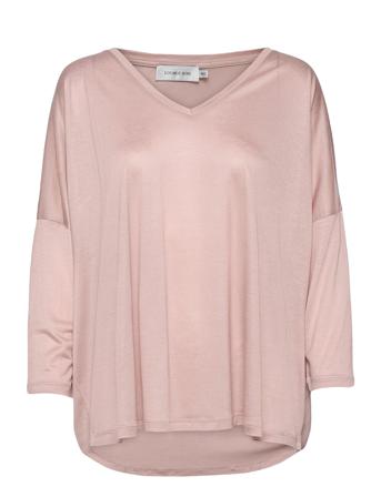 Lnmignon V-Neck Blouse Pink Lounge Nine