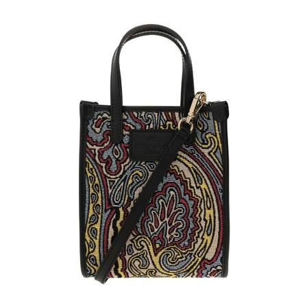 Etro, Shoulder bag with logo Zwart, Dames, Maat:ONE Size