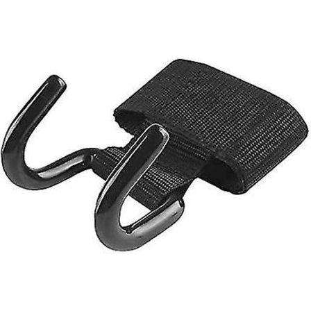 Stærke håndledsremme til styrketræning og vægtløftning - Kroge til mænd og kvinder (sorte) (2 stk.)