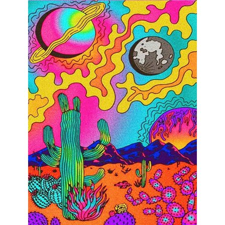 DIY 5D Diamantmålning Färg Kaktus, Konstmålning Full Diamant