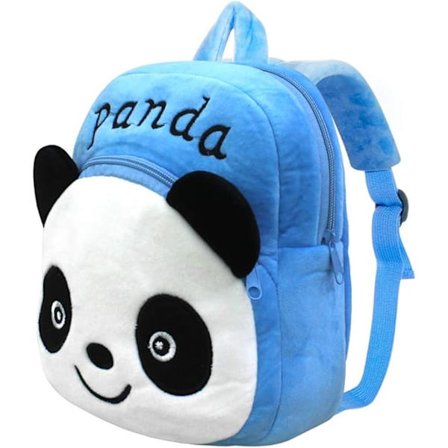 Søt Tegneserie Barn Skolesekk, 3D Blå Panda Småbarnsryggsekk