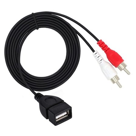 USB2.0 til 2RCA Lydkabel 2RCA Kabel Han til USB Konvertere Videokabel
