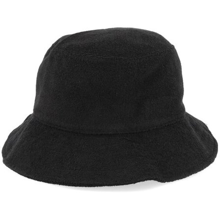 Yupoong - Svart bucket Hatt - Frottee Black Bucket @ Hatstore