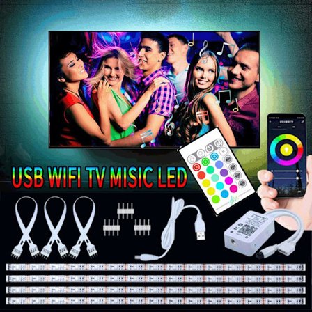 LED-loop for TV Google / Wifi + Fjernkontroll + lydkontroll