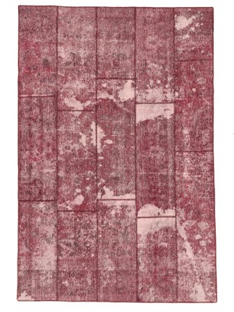 Noué À La Main Patchwork Tapis 178X265 Vintage De Laine Rouge Foncé/Rouge