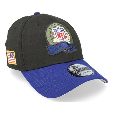 New Era - NFL Musta flexfit Lippis - M 39THIRTY NFL Salute To Service 22 Black/Royal Flexfit @ Hatstore