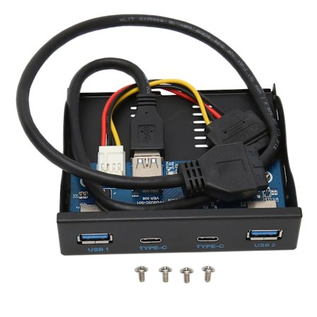 USB 3.2 Frontpanel Hub 6 Porte 5 Gbps Høj Hastighed Plug and Play Stabilt Desktop Kabinet Diskettedrev Panel